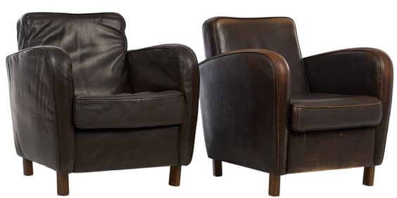 Pair of Baxter Leather Chairs