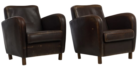 Pair of Baxter Leather Chairs