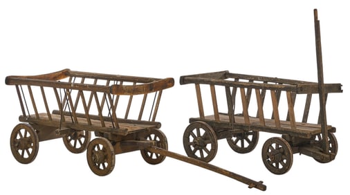 (2) Small Wagons