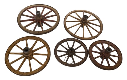 (5) Rustic Wagon Wheels