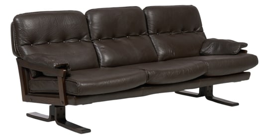 Danish Mid-Century Leather Sofa