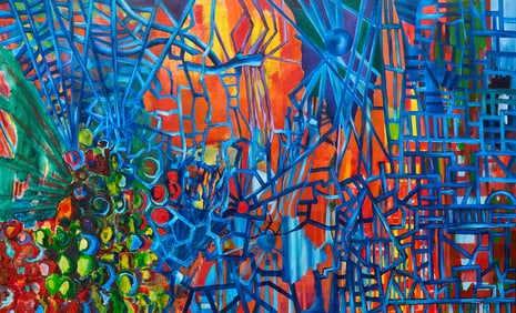 Large Colorful Abstract Painting