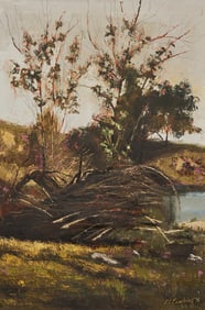 Cecil Casebier, Texas Landscape, 1976