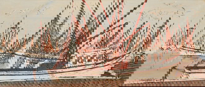 Robert Hobbs, Texas Gulf Coast Harbor, 1959