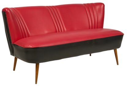 Red Vinyl Couch