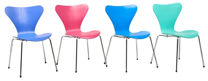(4) Arne Jacobson for Fritz Hansen (DNK) Series 7 Model 3107 "Butterfly" Chairs