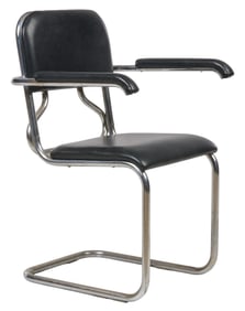 Mid-Century Black Armchair