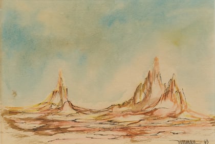 Leonardo Nierman, Abstract Landscape, 1963