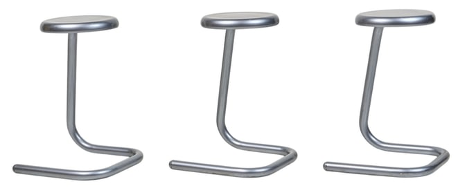 (3) Vintage Metal Paperclip Stools