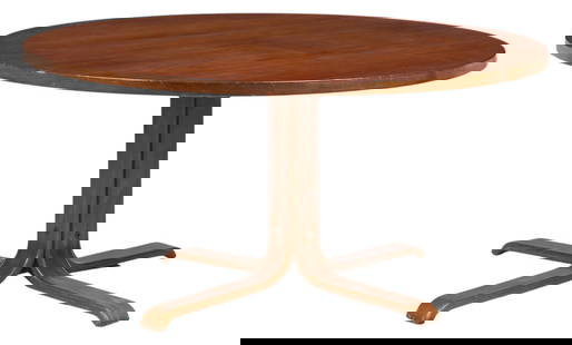 Niels Otto Moller (DNK) Table: Niels Otto Moller (Denmark, 1920-1982) mid-century table supported on bentwood base height 21.5 in. x width 43.5 in. x depth 43.5 in. Provenance: Property from a home in San Antonio, Texas