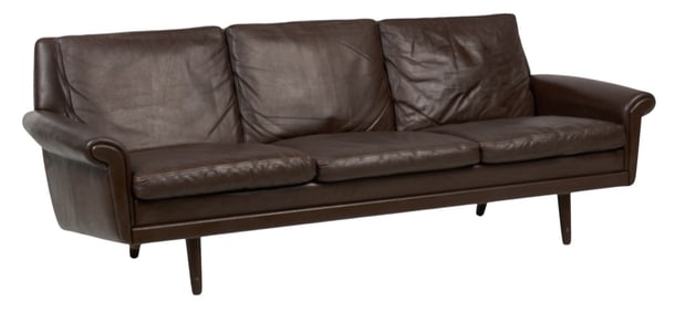 Danish Mid-Century Leather Sofa