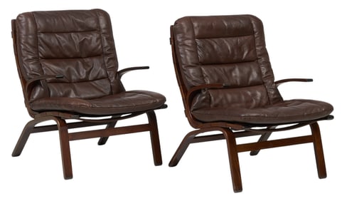 Pair of Danish Mid-Century Lounge Chairs