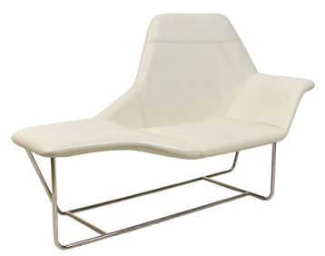 White Leather Chaise