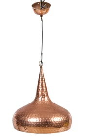 Mid-Century Hammered Copper Lamp