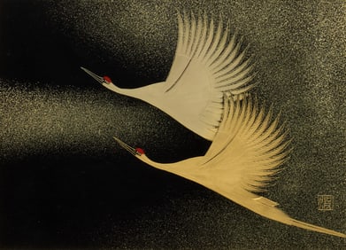 Japanese Cranes Art