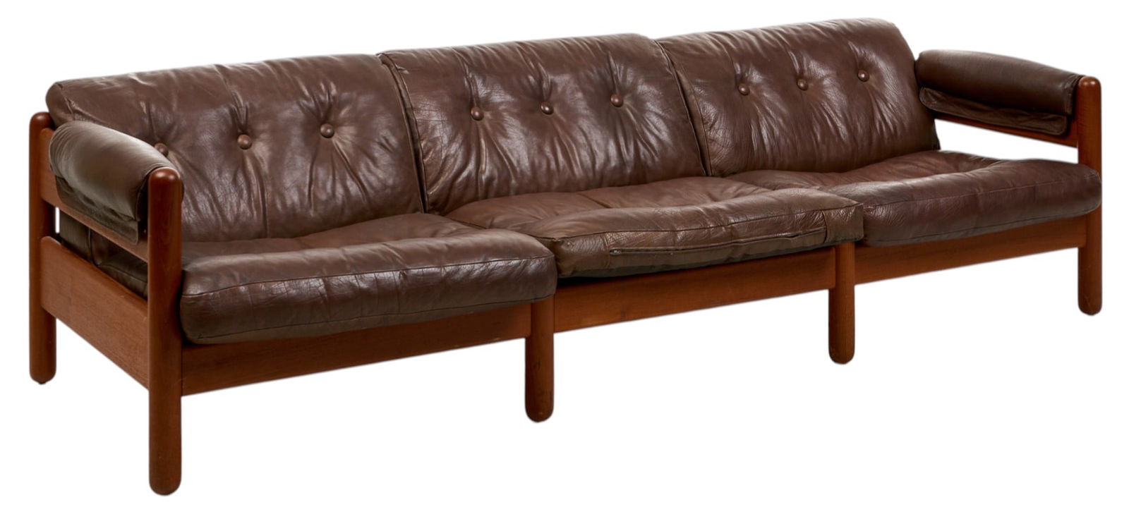 Danish Buffalo Hide Leather Sofa (1 of 4)