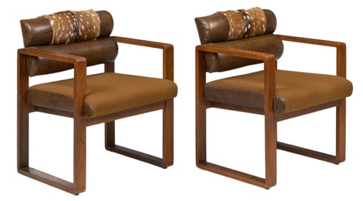 Pair of Kimball Deer Hide Chairs