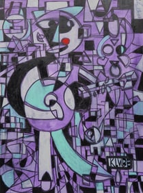Karl Lubbering, "Purple 3-d Guitar Guy"