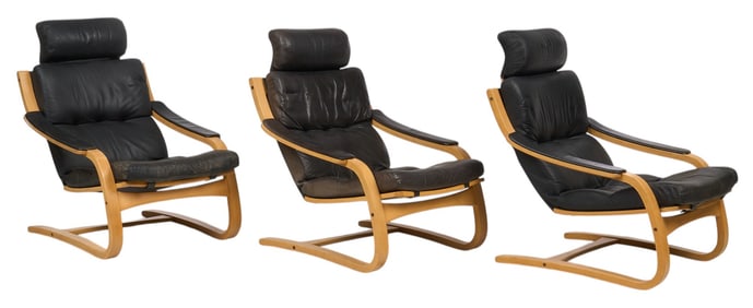 (3) Danish Mid-Century Lounge Chairs