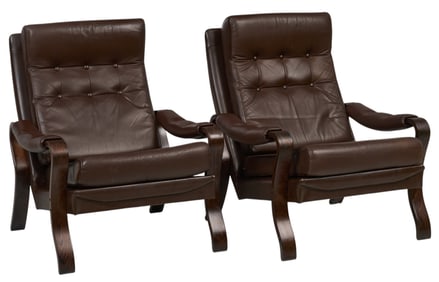 Pair of Danish Mid-Century Lounge Chairs