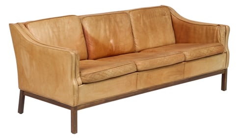 Danish Mid-Century Leather Sofa