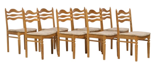Set of (8) Mid-Century Dining Chairs
