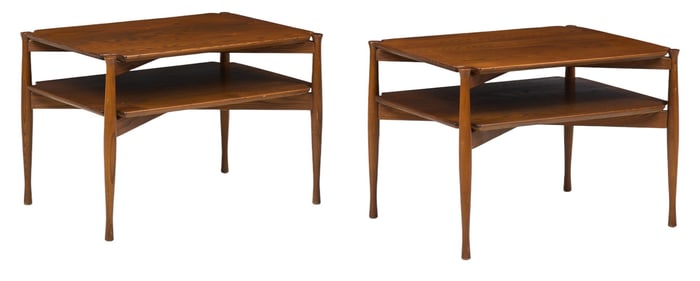 Pair of Two-Tiered Side Tables