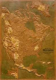 3D Relief Map of North America