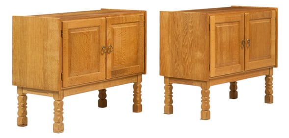 Pair of Henning Kjaernulf (DNK) Mid-Century Small Credenzas