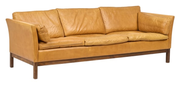 Danish Mid-Century Leather Sofa
