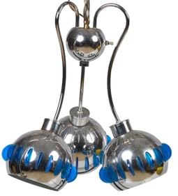 Modernist Space Age Chrome Chandelier