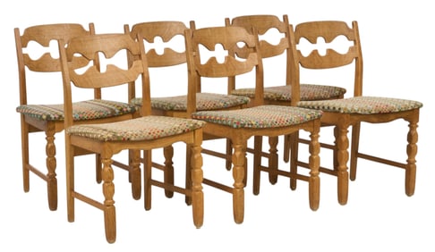 Set of (6) Danish Mid-Century Dining Chairs