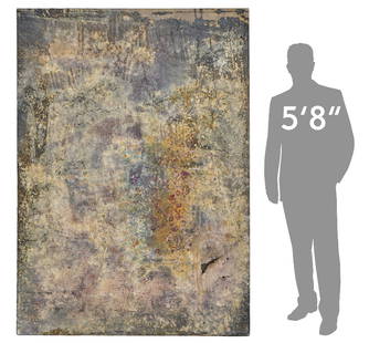 Edward Lentsch, "Elphin Magic": Edward Lentsch(American, 20th-21st C.),&nbsp;&quot;Elphin Magic&quot;, abstract mixed media painting, 2006, gallery wrapped canvas, not framed</