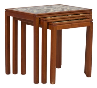 (3) Danish Mid-Century Nesting Tables
