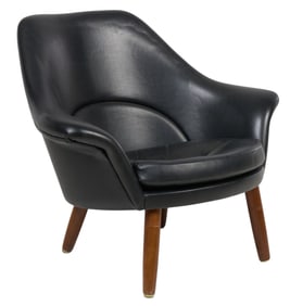 Danish Mid-Century Black Armchair