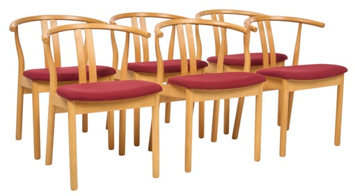 Set of (6) Danish Mid-Century Dining Chairs