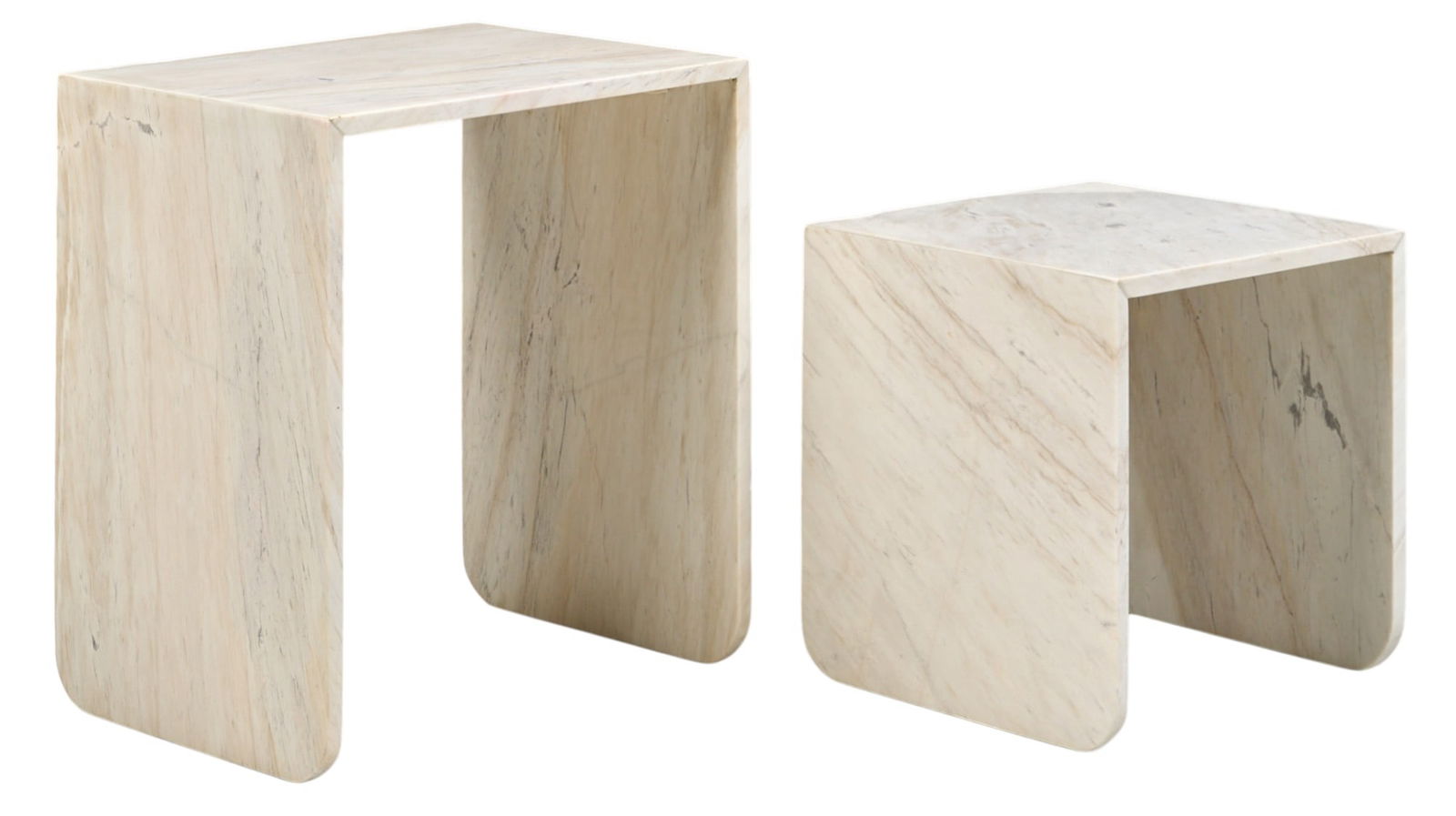 Pair of Nesting Marble Tables (1 of 4)