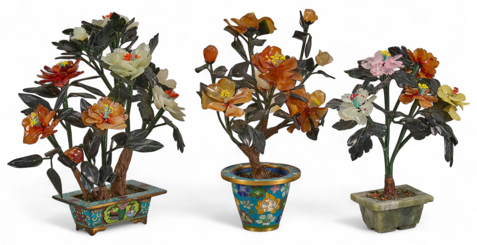 (3) Chinese Hardstone Trees (1 of 6)