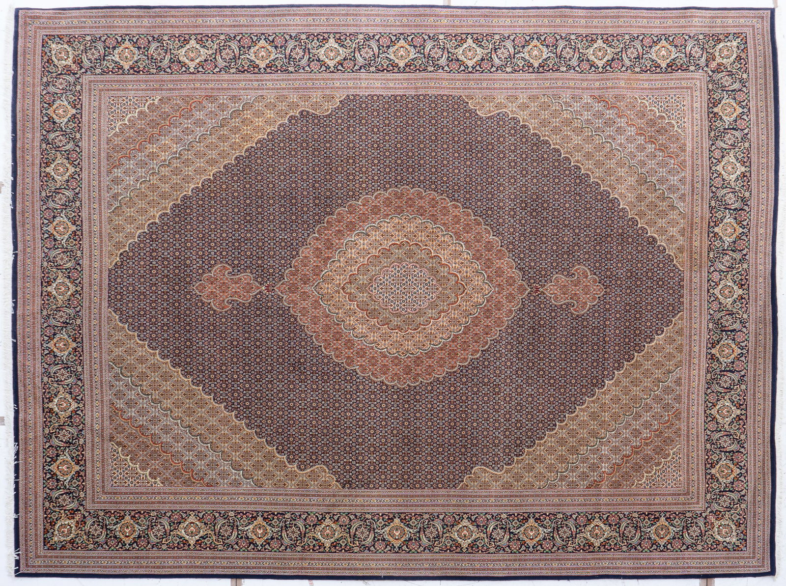 Handwoven Estate Rug 13 ft.4 in. x 9 ft. 10 in.: Handwoven estate rug 13 ft.4 in. x 9 ft. 10 in. Provenance: Property from a home in the Dominion neighborhood of San Antonio, Texas 