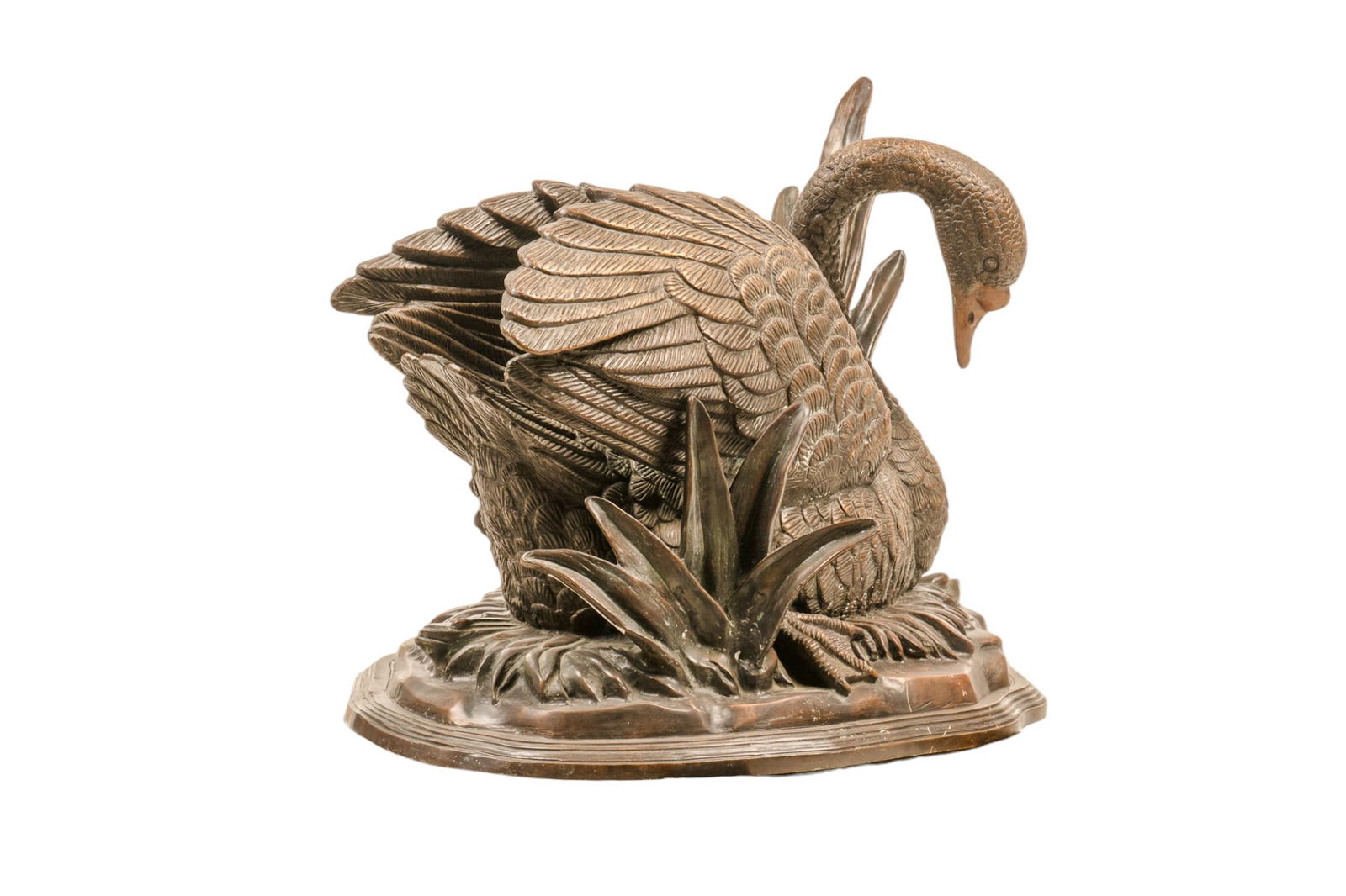 Bronze Swan Sculpture (1 of 3)