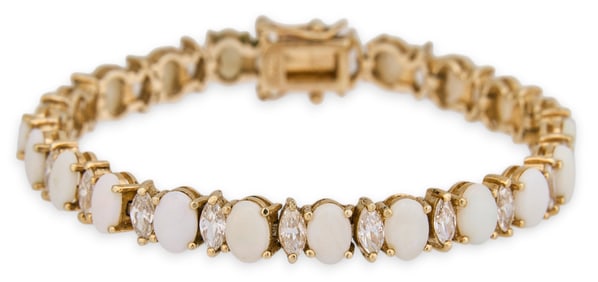Gilded Silver Opal Bracelet