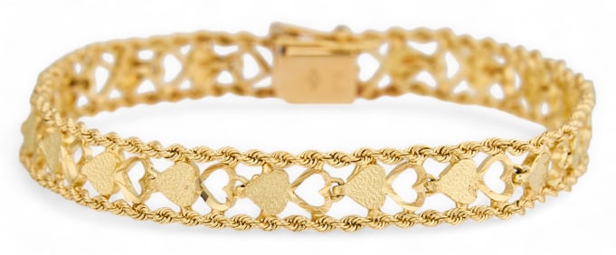 18K Heart Bracelet