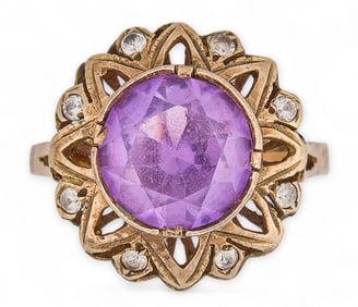 10K Amethyst Ring