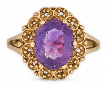 14K Amethyst Ring