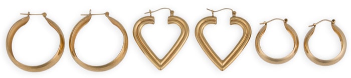(3) Pairs of 14K Gold Earrings