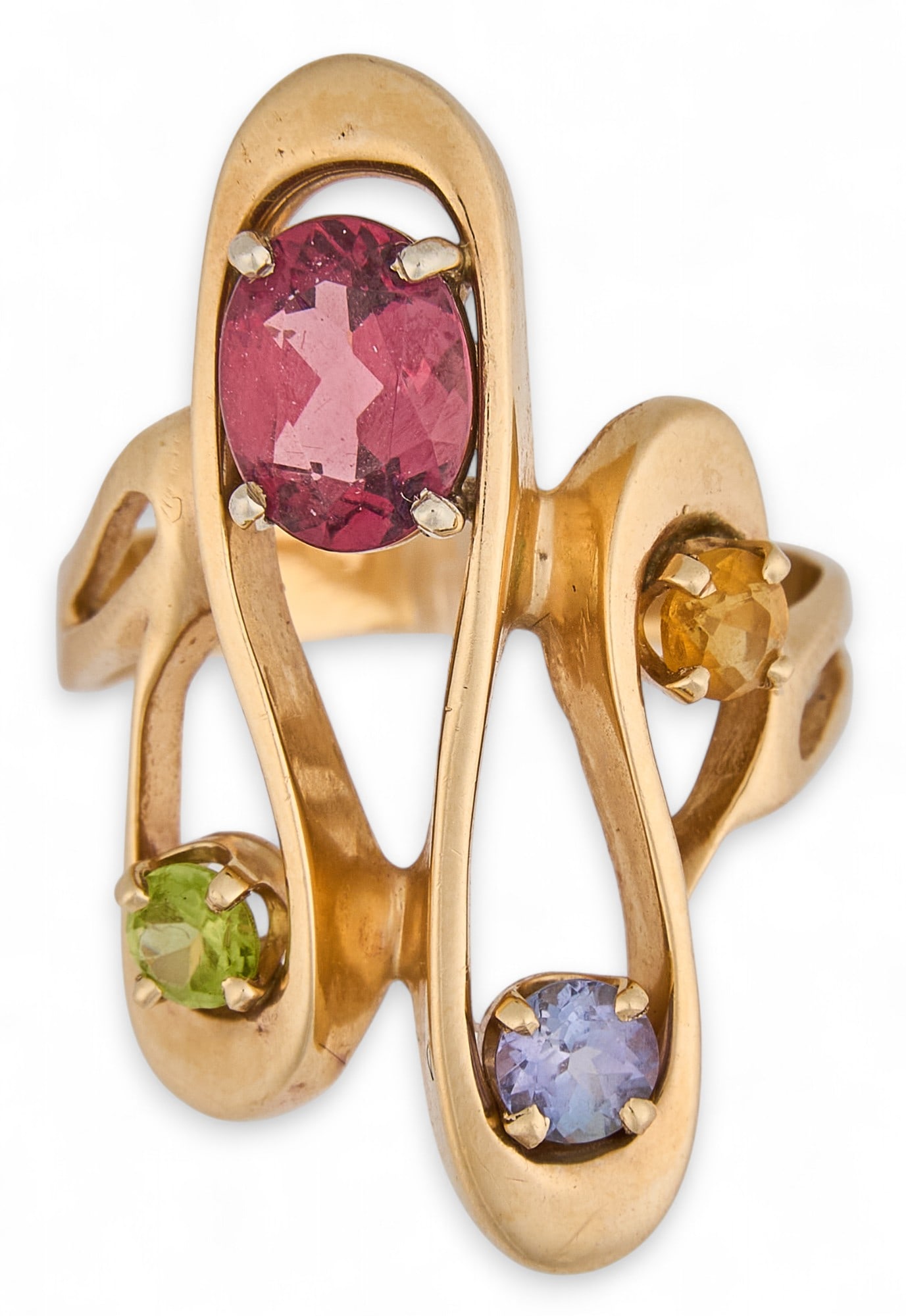 14K Gemstone & Diamond Ring (1 of 4)