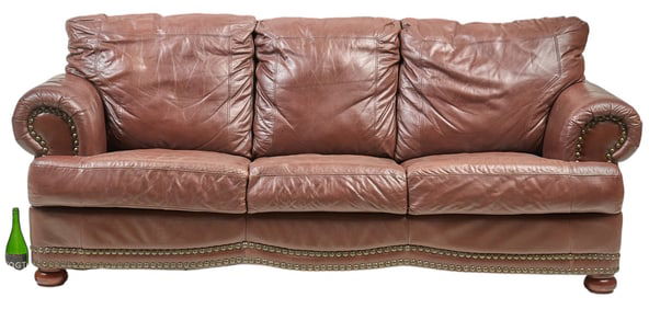 Brown Leather Sofa
