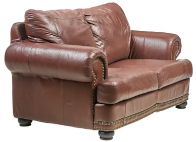 Brown Leather Sofa