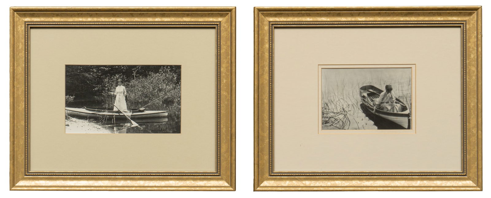 (2) Gilded Age Kodak Photographs: Women Fishing (1 of 6)
