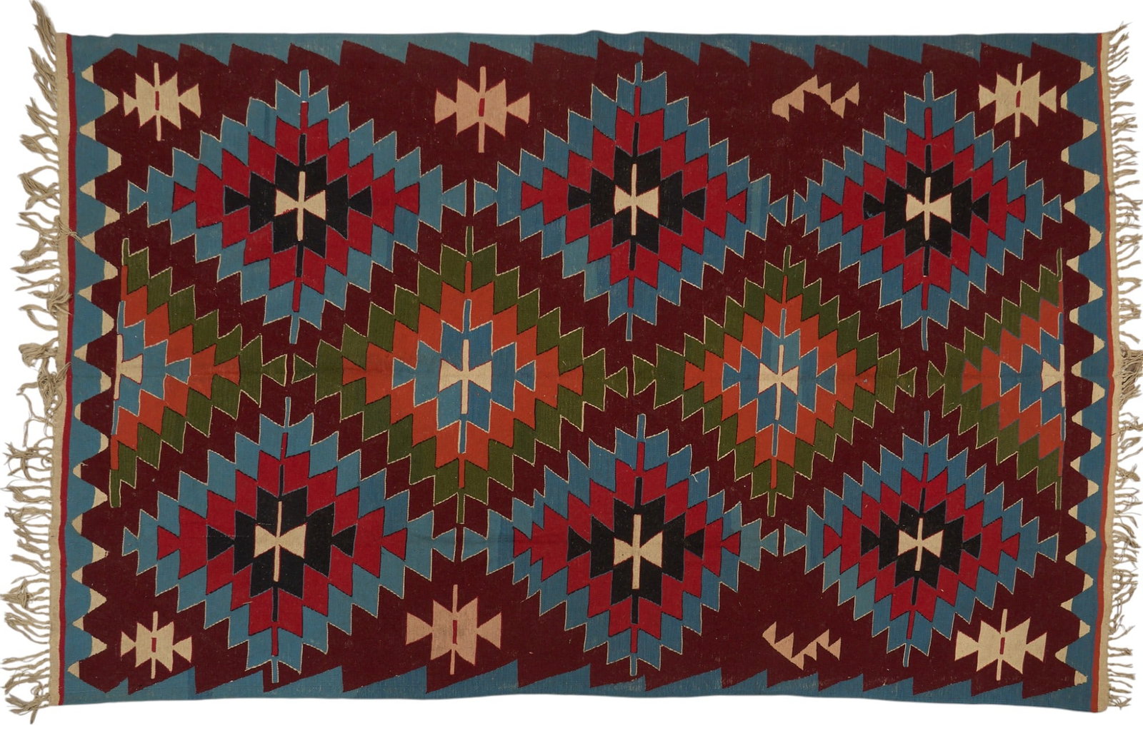 Turkish Kilim Rug, 9 ft. 8 in. x 6 ft.: Turkish kilim rug 9 ft. 8 in. x 6 ft. Provenance: Property from a home in Houston, Texas